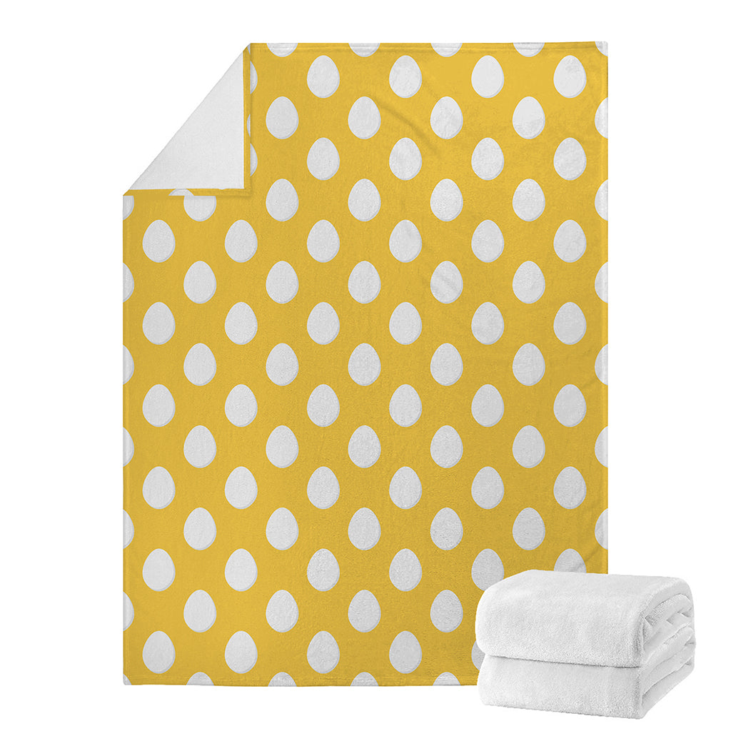 Yellow Eggs Pattern Print Blanket
