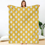 Yellow Eggs Pattern Print Blanket