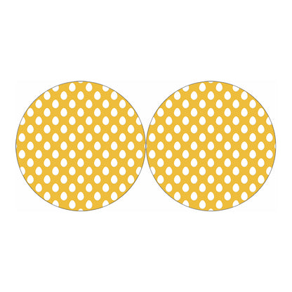Yellow Eggs Pattern Print Car Coasters
