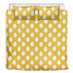 Yellow Eggs Pattern Print Duvet Cover Bedding Set