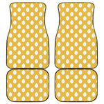 Yellow Eggs Pattern Print Front and Back Car Floor Mats