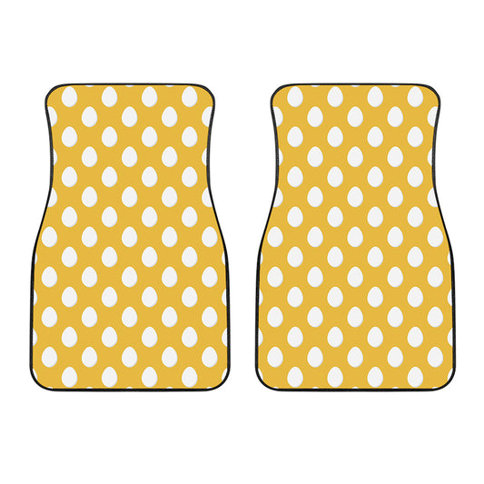 Yellow Eggs Pattern Print Front Car Floor Mats