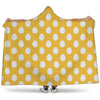 Yellow Eggs Pattern Print Hooded Blanket