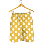 Yellow Eggs Pattern Print Men's Shorts
