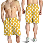 Yellow Eggs Pattern Print Men's Shorts
