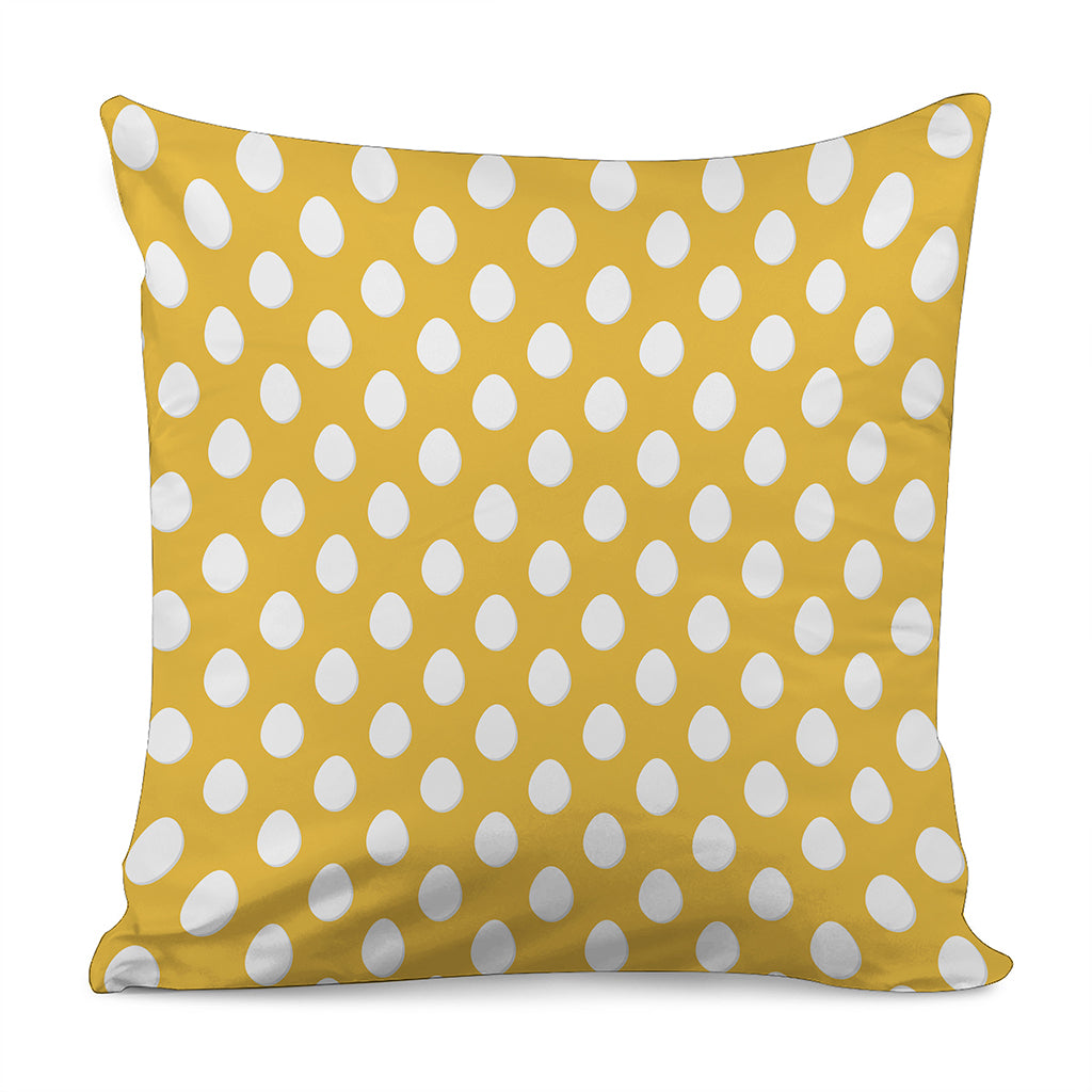 Yellow Eggs Pattern Print Pillow Cover