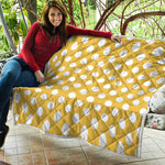 Yellow Eggs Pattern Print Quilt