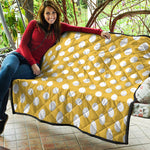Yellow Eggs Pattern Print Quilt