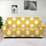 Yellow Eggs Pattern Print Sofa Cover