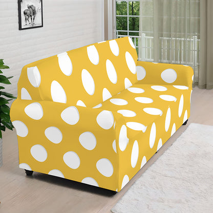 Yellow Eggs Pattern Print Sofa Cover