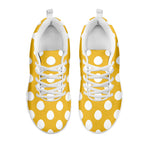 Yellow Eggs Pattern Print White Sneakers