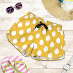 Yellow Eggs Pattern Print Women's Shorts