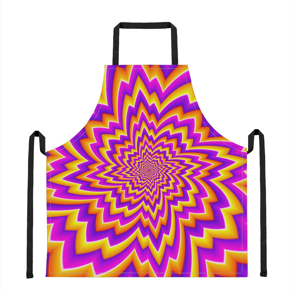 Yellow Expansion Moving Optical Illusion Apron