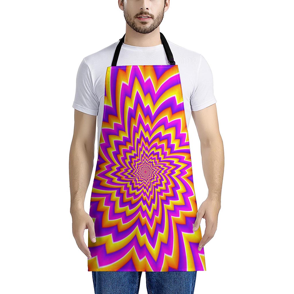 Yellow Expansion Moving Optical Illusion Apron