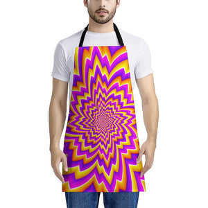 Yellow Expansion Moving Optical Illusion Apron