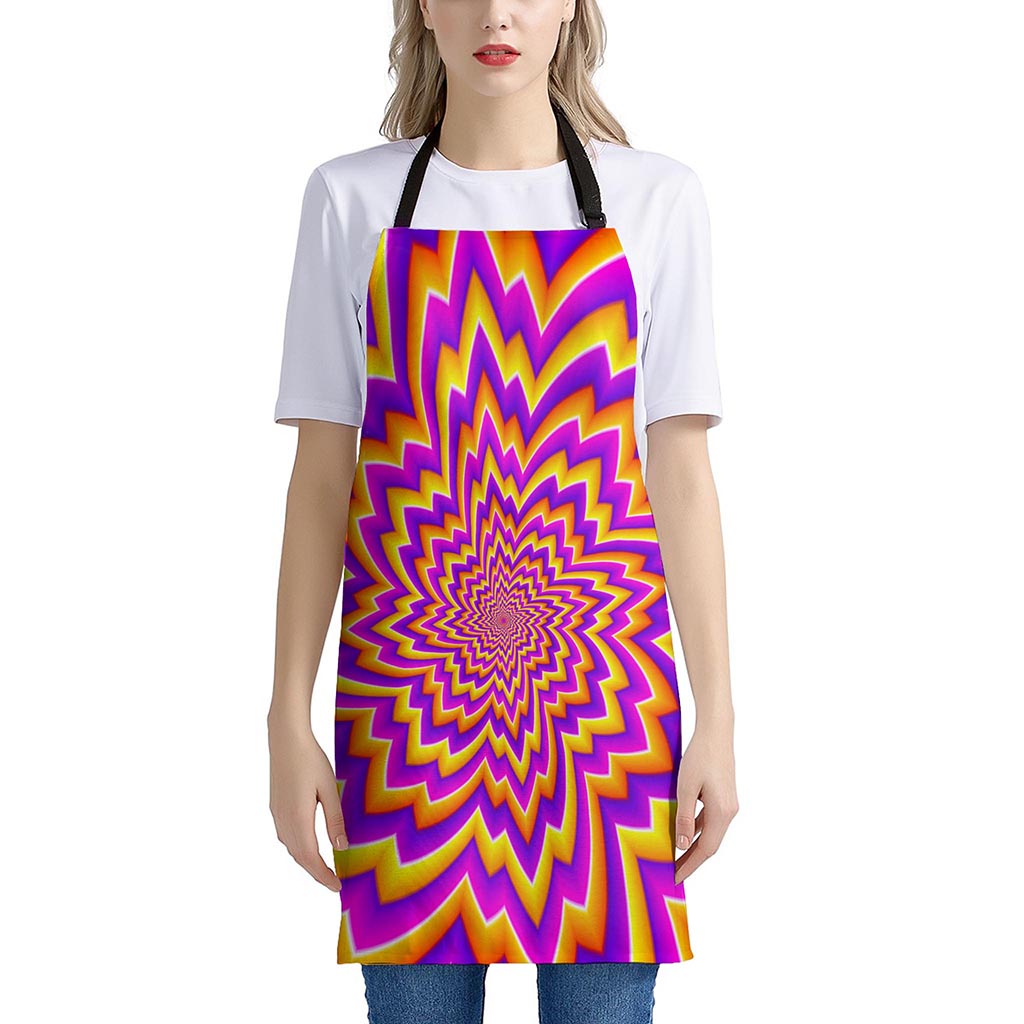 Yellow Expansion Moving Optical Illusion Apron