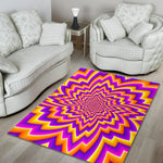 Yellow Expansion Moving Optical Illusion Area Rug GearFrost