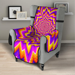 Yellow Expansion Moving Optical Illusion Armchair Protector