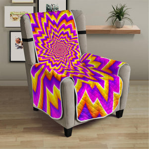 Yellow Expansion Moving Optical Illusion Armchair Protector