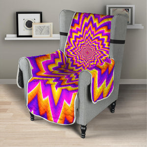 Yellow Expansion Moving Optical Illusion Armchair Protector