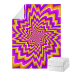 Yellow Expansion Moving Optical Illusion Blanket