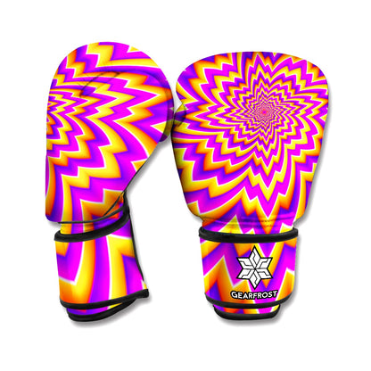 Yellow Expansion Moving Optical Illusion Boxing Gloves