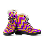 Yellow Expansion Moving Optical Illusion Comfy Boots GearFrost