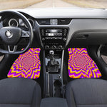 Yellow Expansion Moving Optical Illusion Front and Back Car Floor Mats
