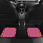 Yellow Expansion Moving Optical Illusion Front and Back Car Floor Mats