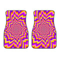 Yellow Expansion Moving Optical Illusion Front Car Floor Mats