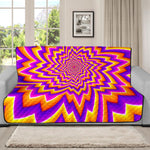 Yellow Expansion Moving Optical Illusion Futon Protector