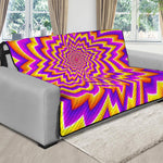 Yellow Expansion Moving Optical Illusion Futon Protector