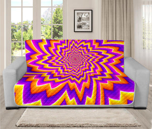 Yellow Expansion Moving Optical Illusion Futon Protector