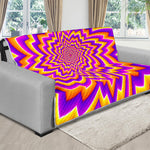 Yellow Expansion Moving Optical Illusion Futon Protector