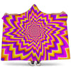 Yellow Expansion Moving Optical Illusion Hooded Blanket
