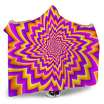 Yellow Expansion Moving Optical Illusion Hooded Blanket