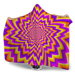 Yellow Expansion Moving Optical Illusion Hooded Blanket