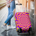 Yellow Expansion Moving Optical Illusion Luggage Cover GearFrost