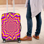 Yellow Expansion Moving Optical Illusion Luggage Cover GearFrost