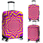 Yellow Expansion Moving Optical Illusion Luggage Cover GearFrost