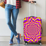 Yellow Expansion Moving Optical Illusion Luggage Cover GearFrost