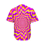 Yellow Expansion Moving Optical Illusion Men's Baseball Jersey