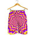 Yellow Expansion Moving Optical Illusion Men's Shorts