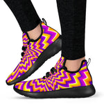 Yellow Expansion Moving Optical Illusion Mesh Knit Shoes GearFrost
