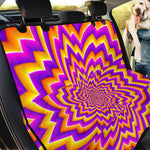 Yellow Expansion Moving Optical Illusion Pet Car Back Seat Cover
