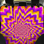 Yellow Expansion Moving Optical Illusion Pet Car Back Seat Cover