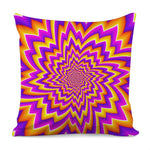 Yellow Expansion Moving Optical Illusion Pillow Cover