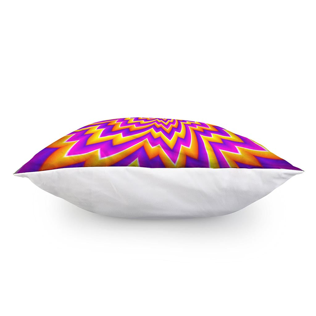 Yellow Expansion Moving Optical Illusion Pillow Cover