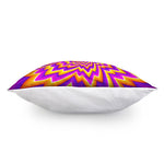 Yellow Expansion Moving Optical Illusion Pillow Cover