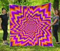 Yellow Expansion Moving Optical Illusion Quilt